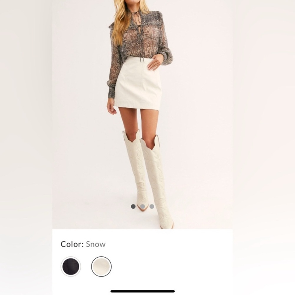 Free People vegan leather mini-skirt